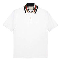 Gucci Stripe Short Sleeve Polo Shirt Asia Sizing 'White' 545714-XJAGU-9061