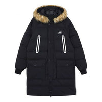 New Balance Classic Long Down Jacket 'Black Brown' AMJ14321-BK