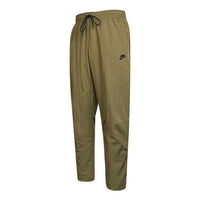 Men's Nike Sportswear Tech Essentials Solid Color Logo Embroidered Drawstring Lacing Casual Pants/Trousers Black DQ4344-222