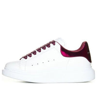 (WMNS) Alexander McQueen Oversized Sneakers 'White Burgundy' 718232WIE828847