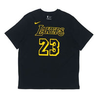Nike Los Angeles Lakers LeBron James No. 23 Casual Sports Breathable Short Sleeve Black AA2591-022