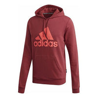 Men's adidas Hooded Pullover Long Sleeves Red FT8414