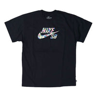 Nike SB Flowers Logo Skateboard Short Sleeve Black CU0311-010