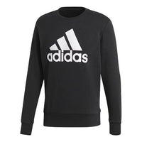 adidas Logo Crewneck Logo Sweatshirt 'Black White' CD6275