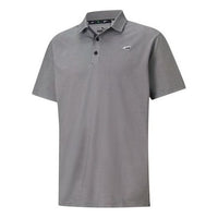 PUMA Tech Pique Polo Shirt 'Grey White Black' 599277-01