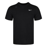 Nike Dri-FIT Crew Solid Round Neck Training Short Sleeve Black AR6030-010