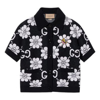 (WMNS) Gucci GG Flower Cotton Jacquard Cardigan 'Black White' 782223-XKDZ2-1080