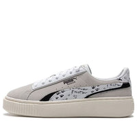 (WMNS) PUMA Suede Platform Draw 'Grey White' 395904-02