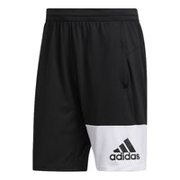 adidas Athleisure Casual Sports Breathable Shorts Black White FL4448