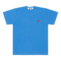 COMME des GARCONS PLAY Color Series T-Shirt Small Red Heart Emblem 'Blue' AZ-T314-051-1