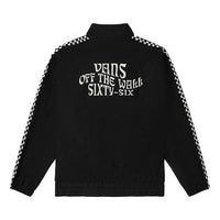 Vans SS22 Grid Printing Zipper Jacket Couple Style Black VN0A5HA5BLK
