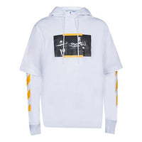 Men's Off-White FW21 Caravaggio Painting Printing Pullover Loose Fit White OMBB087F21FLE0060184