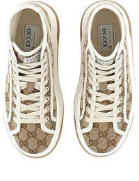 (WMNS) Gucci GG High Top Sneaker 'Beige Ebony' 746768-20Q20-9745