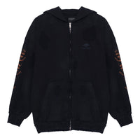 Balenciaga Heavy Metal Zip-Up Hoodie Small Fit 'Black Faded' 744454TOVD81055