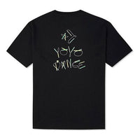 Men's Converse Alphabet Pattern Printing Sports Round Neck Short Sleeve Black 10023151-A02