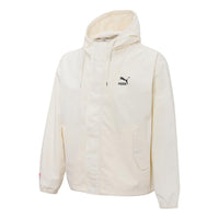 PUMA Windbreaker Hoodied Jacket 'White' 537523-65