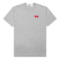 COMME des GARCONS PLAY Basic T-Shirt Two Emblems 'Grey' AZ-T226-051-3