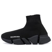 (WMNS) Balenciaga Speed 2.0 Sneakers 'Black Shiny Knit with Black Sole Unit' 636833W2AF31000