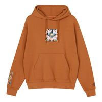 Li-Ning Paris fashion week Pattern Embroidered Hoodie 'Brown' AWDQ625-2