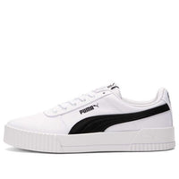 (WMNS) PUMA Carina Canvas Leisure Board Shoes White/Black 368669-01