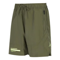 Men's Jordan Solid Color High Waist Straight Sports Shorts Military Green DM9981-222