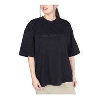 (WMNS) New Balance Hyper Density Jersey Oversized T-shirt 'Black' WT41555-BK