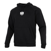 adidas originals 3d Trefoil Hood Logo Printing Fleece Lined Stay Warm Sports Black GN3555