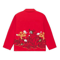Li-Ning Sports Stylish Series Gold Subject Pattern Jacket 'Red' AFDS029-1