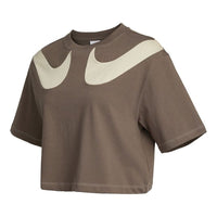 (WMNS) Nike AS W Nike Sportswear SWSH GX MOD CROP SS T IRONSTONE DD5591-004