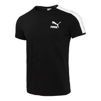 PUMA Iconic T7 T-Shirt 'Black White' 532291-01