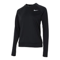 (WMNS) Nike Casual Sports Long Sleeves Round Neck Black Hoodie CU3271-010