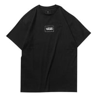 Vans Alphabet Printing Athleisure Casual Sports Short Sleeve Couple Style Black VN0A4MLWBLK