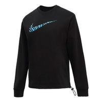 (WMNS) Nike Sportswear Icon Clash Zebra Printing Pattern Sports Round Neck Long Sleeves Black Hoodie DC5295-010