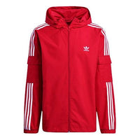 adidas originals 3-stripes Wb Fz Casual Sports Stand Collar Jacket Red GN3473