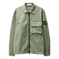 STONE ISLAND Compass-Patch Zipped Shirt Jacket 'Green' 781510304-V0155
