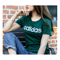 (WMNS) adidas neo Short Sleeve Forest Green FP7866