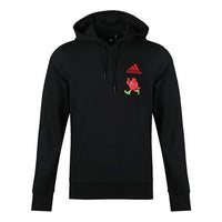 adidas Isc Gfx Swt I Embroidered Printing hooded Knit Sports Pullover Black FP7995