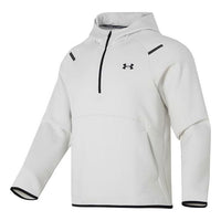 Under Armour Logo Unstoppable Fleece Zip Hoodie 'White' 1379811-114