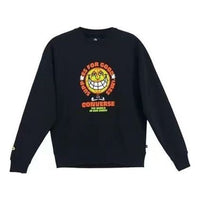 Converse GOOD TIMES Graphic Pullover Crew Sweatshirt 'Black' 10022318-A01