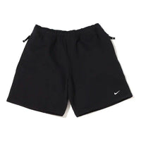 Nike Solid Color Logo Straight Loose Casual Shorts Unisex Black DV3056-010