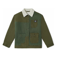 Vans Contrast Color Stitching lapel Cargo logo Jacket Couple Style Green VN0A5F6LKCZ