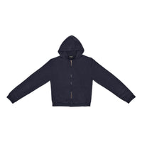 Balenciaga Tab Worn-Out Zip-Up Hoodie 'Black' 697949TMVC21151