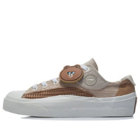 (WMNS) Li-Ning x Line Friend Vulc Low 'Brown White' AGCR280-1