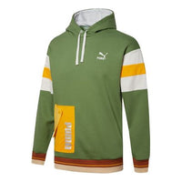 PUMA Retro Embroidered Logo Contrasting Colors Sports Dark Green 534679-67