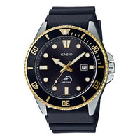 CASIO STANDARD Stainless Steel Waterproof Black Sports Mens BlackGold Analog MDV-106G-1A