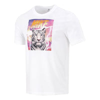 Men's Nike Printing Sports Breathable Round Neck Short Sleeve White T-Shirt DJ1406-100