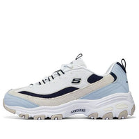 (WMNS) Skechers D'Lites Varsity Spirit Shoes 'White Blue Black' 896276-BLMT