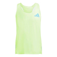 adidas Adizero Road to Records Singlet Asia Sizing 'Lucid Lemon' IT8859