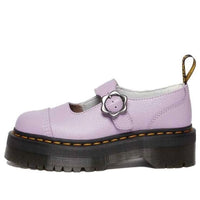(WMNS) Dr. Martens Addina Flower Buckle Leather Platform Shoes 'Lilac' 30805308