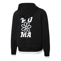 (WMNS) PUMA Layered Printing Fake Two Hoodie Black 536091-01